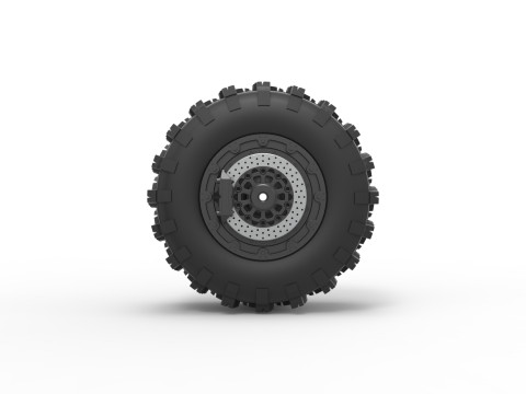 Rear wheel of Top fuel Dirt dragster motorcycle Scale 1 to 25 3D Принт Модель