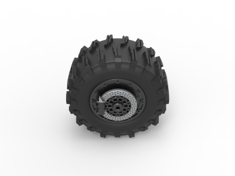 Rear wheel of Top fuel Dirt dragster motorcycle Scale 1 to 25 3D Принт Модель