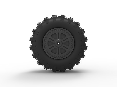 Rear wheel of Top fuel Dirt dragster motorcycle Scale 1 to 25 3D Принт Модель