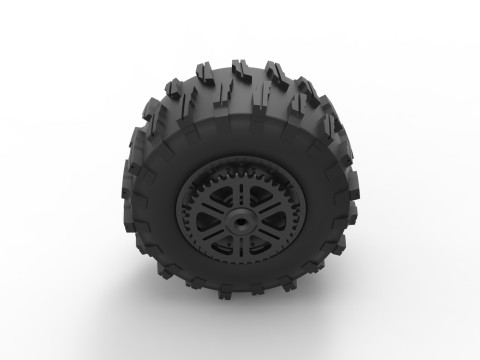 Rear wheel of Top fuel Dirt dragster motorcycle Scale 1 to 25 3D Принт Модель