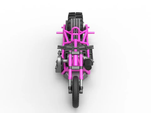 Top fuel Dirt dragster motorcycle Base Scale 1 to 25 3D Print Model