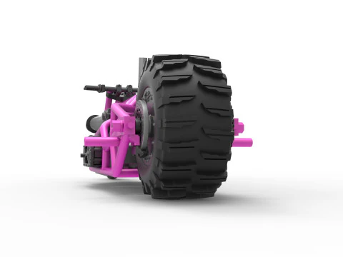Top fuel Dirt dragster motorcycle Base Scale 1 to 25 3D Print Model