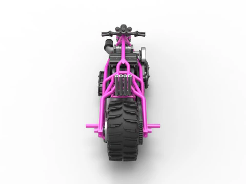 Top fuel Dirt dragster motorcycle Base Scale 1 to 25 3D Print Model