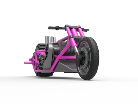 Top fuel Dirt dragster motorcycle Base Scale 1 to 25 3D Print Model