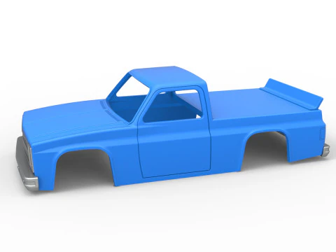 Vintage NASCAR yarış kamyonunun kabuğu Ölçek 1'den 25'e 3D Baskı Modeli