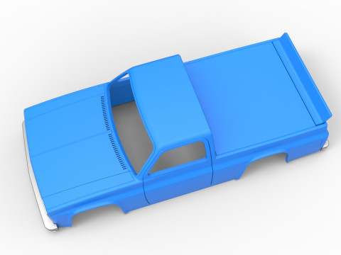Shell of Vintage NASCAR race truck Scale 1 to 25 Modello di stampa 3D