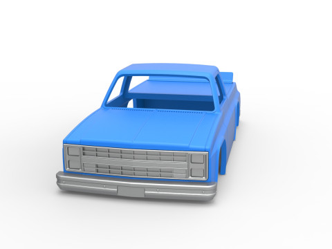 Shell of Vintage NASCAR race truck Scale 1 to 25 Modello di stampa 3D