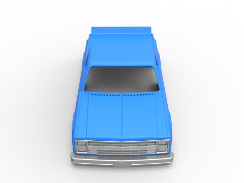 Shell of Vintage NASCAR race truck Scale 1 to 25 Modello di stampa 3D