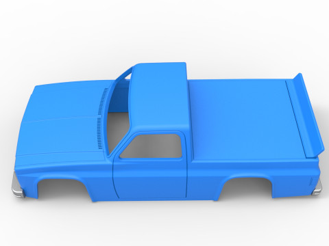 Shell of Vintage NASCAR race truck Scale 1 to 25 Modello di stampa 3D