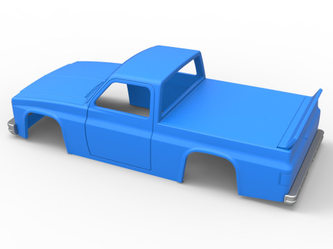Shell of Vintage NASCAR race truck Scale 1 to 25 Modello di stampa 3D