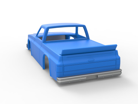 Shell of Vintage NASCAR race truck Scale 1 to 25 Modello di stampa 3D