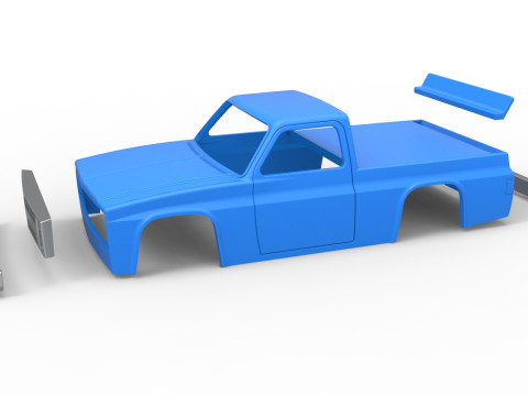 Shell of Vintage NASCAR race truck Scale 1 to 25 Modello di stampa 3D