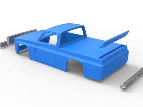 Shell of Vintage NASCAR race truck Scale 1 to 25 Modello di stampa 3D