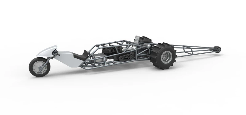 Top fuel Dirt dragster trike Sale 1 to 25 3D Print Model .c4d .max .obj .3ds .fbx .stl .blend 
