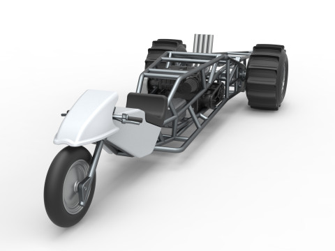 Top fuel Dirt dragster trike Sale 1 to 25 3D Принт Модель