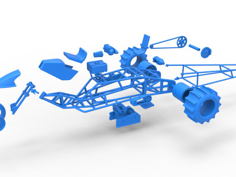 Top fuel Dirt dragster trike Sale 1 to 25 3D Принт Модель