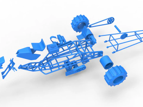 Top fuel Dirt dragster trike Sale 1 to 25 3D Print Model