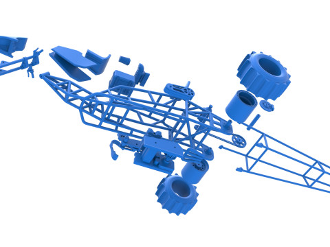 Top fuel Dirt dragster trike Sale 1 to 25 3D Принт Модель