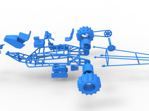 Top fuel Dirt dragster trike Sale 1 to 25 3D Принт Модель