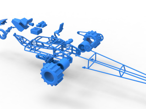 Top fuel Dirt dragster trike Sale 1 to 25 3D Принт Модель