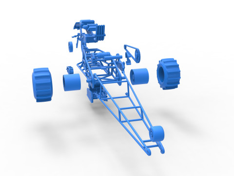 Top fuel Dirt dragster trike Sale 1 to 25 3D Принт Модель