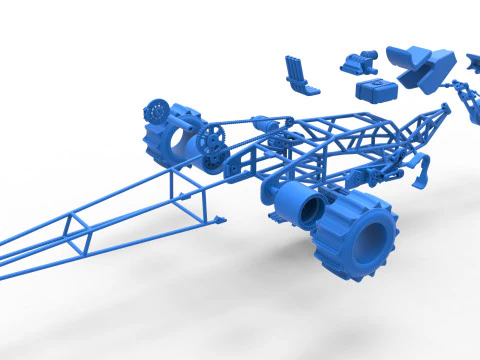 Top fuel Dirt dragster trike Sale 1 to 25 3D Print Model