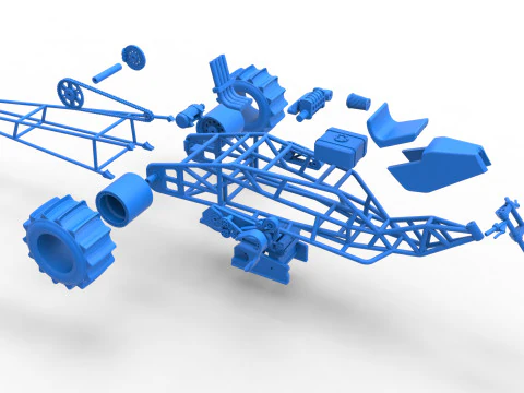 Top fuel Dirt dragster trike Sale 1 to 25 3D Print Model