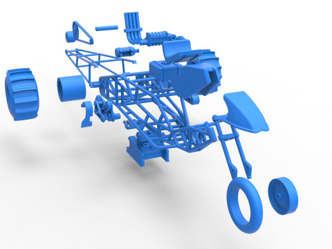 Top fuel Dirt dragster trike Sale 1 to 25 3D Принт Модель