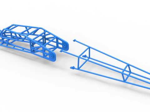 Frame of Top fuel Dirt dragster trike Sale 1 to 25 3D Print Model