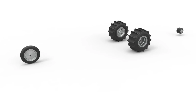 Wheel Set of Top fuel Dirt dragster trike Sale 1 to 25 3D Print Model .c4d .max .obj .3ds .fbx .stl .blend 
