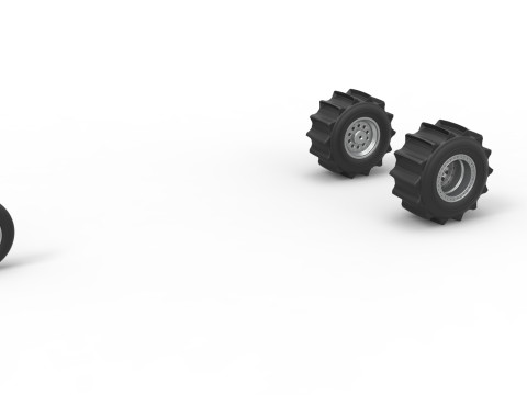 Wheel Set of Top fuel Dirt dragster trike Sale 1 to 25 3D Принт Модель