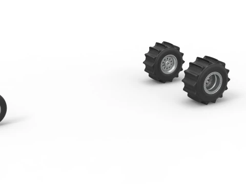 Wheel Set of Top fuel Dirt dragster trike Sale 1 to 25 3D Print Model