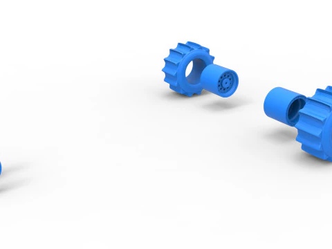 Wheel Set of Top fuel Dirt dragster trike Sale 1 to 25 3D Print Model