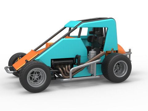 Midget car Scale 1 to 25 Modelo de Impressão 3D