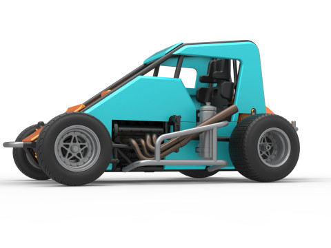 Midget car Scale 1 to 25 Modello di stampa 3D