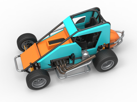 Midget car Scale 1 to 25 Modello di stampa 3D