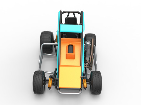 Midget car Scale 1 to 25 Modello di stampa 3D