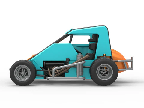 Midget car Scale 1 to 25 3D Print Model