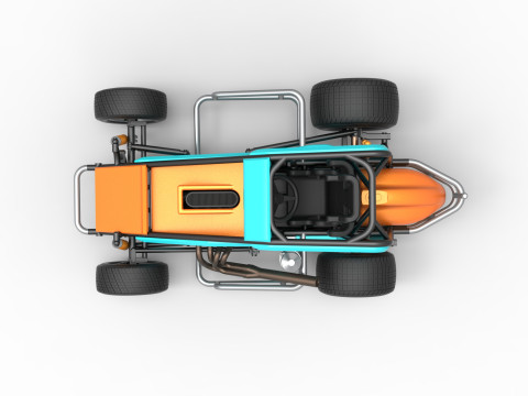 Midget car Scale 1 to 25 Modello di stampa 3D