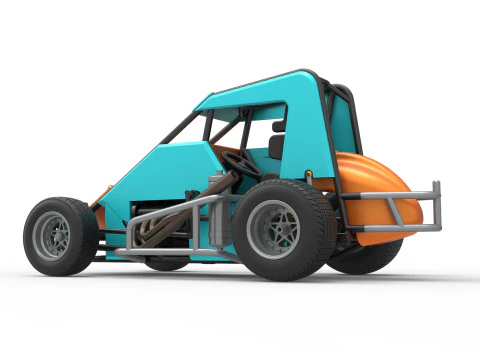 Midget car Scale 1 to 25 3D Print Model