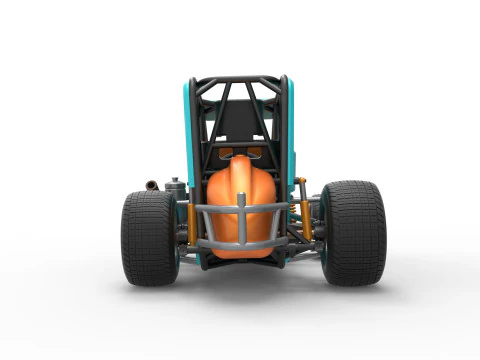 Midget car Scale 1 to 25 3D Print Model