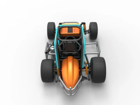 Midget car Scale 1 to 25 3D Print Model