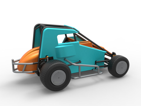 Midget car Scale 1 to 25 Modello di stampa 3D