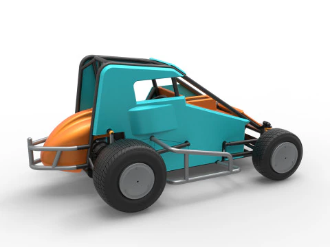 Midget car Scale 1 to 25 3D Print Model