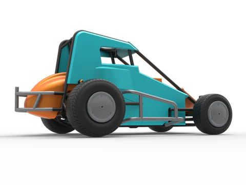 Midget car Scale 1 to 25 3D Print Model