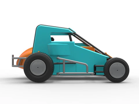 Midget car Scale 1 to 25 3D Print Model