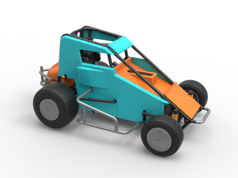 Midget car Scale 1 to 25 Modello di stampa 3D