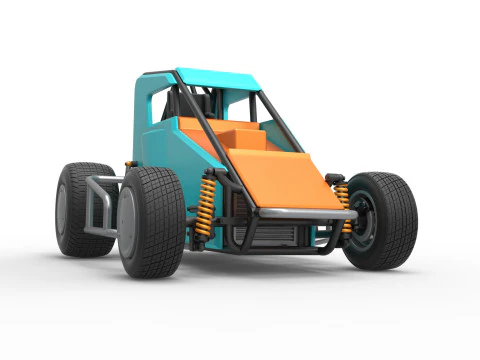 Midget car Scale 1 to 25 3D Print Model