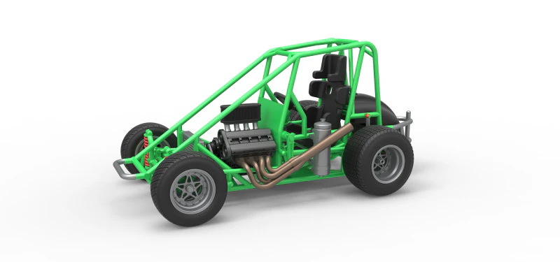 Midget car Base Scale 1 to 25 3D Print Model .c4d .max .obj .3ds .fbx .stl .blend 