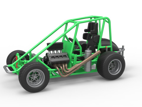 Midget car Base Scale 1 to 25 Modelo de impresión 3D